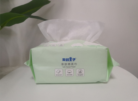I fazzoletti per il trucco non tessuti viscosi 100% del cotone eliminabile asciugano le strofinate per pulizia di bellezza