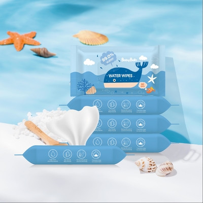 EDI Pure Water Baby Wipes 99 5 strofinate bagnate eliminabili pure dell'OEM 60pulls delle strofinate dell'acqua