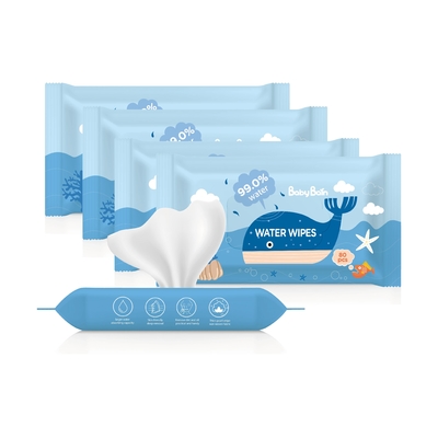 EDI Pure Water Baby Wipes 99 5 strofinate bagnate eliminabili pure dell'OEM 60pulls delle strofinate dell'acqua