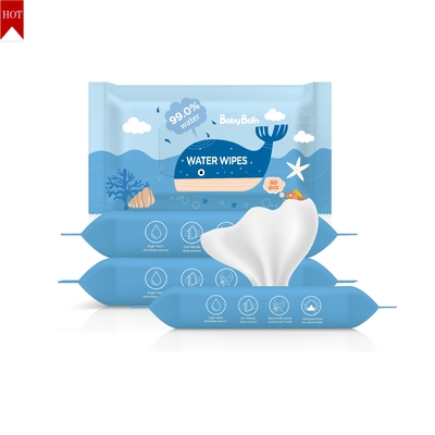 EDI Pure Water Baby Wipes 99 5 strofinate bagnate eliminabili pure dell'OEM 60pulls delle strofinate dell'acqua
