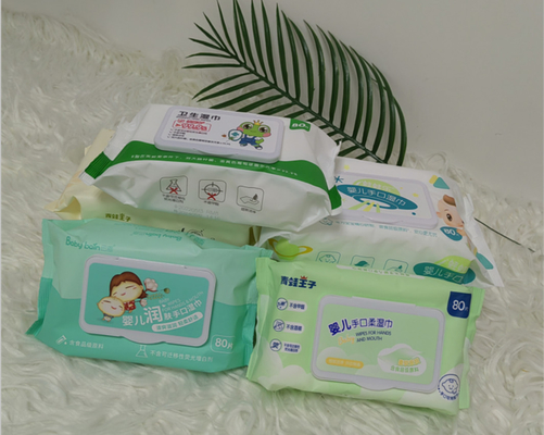 Strofinate bagnate eliminabili del cotone molle delicato di Unscented per non l'alcoolizzato neonato sensibile
