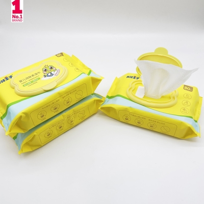 L'acqua sensibile del cotone del neonato pulisce Unscented biodegradabile