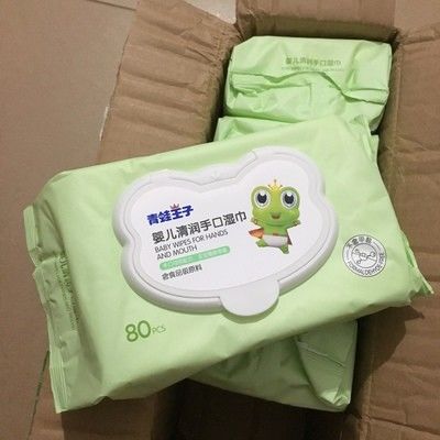 L'abitudine bagnata delle strofinate del bambino organico della pelle sensibile di stile del fumetto ha imballato 1 a 100pc