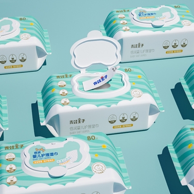 Salviettine per neonati di Unscented dell'etichetta bollata 99 9 acqua cura di pelle sensibile eliminabile
