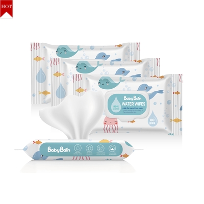 Salviettine umidificate per bambini OEM monouso per bambini con pelle sensibile