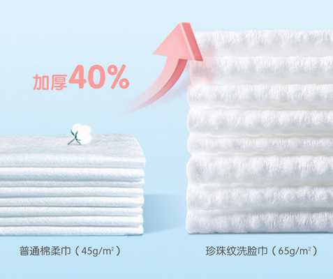 100 PCS hanno personalizzato la strofinata bagnata asciutta del cotone del cotone molle eliminabile organico della strofinata asciutta