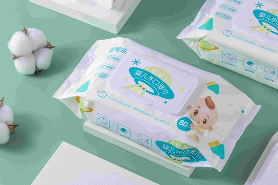 Biodegradabile 99,9 Salviette per acqua organiche pure Pulizia delle mani Salviettine umidificate usa e getta per bambini