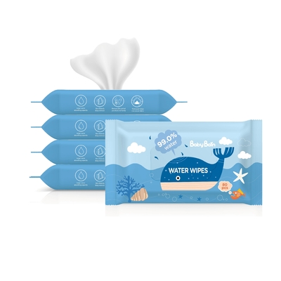Tessuto biodegradabile Unscented dell'acqua 80PCS delle strofinate bagnate organiche pure del bambino non