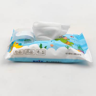Tessuto bagnato delle strofinate del campione del bambino biodegradabile di bambù di lusso su ordinazione senza azoto del tessuto naturale