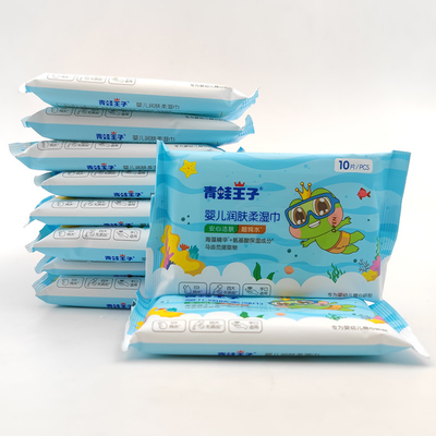Tessuto bagnato delle strofinate del campione del bambino biodegradabile di bambù di lusso su ordinazione senza azoto del tessuto naturale