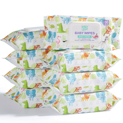 OEM su misura senza alcool ultra morbidamente delle strofinate bagnate eliminabili organiche del bambino