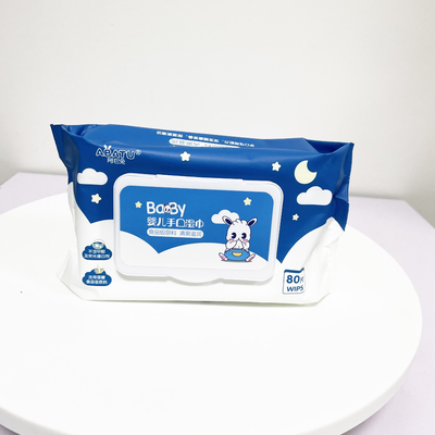 Strofinate bagnate amichevoli di Eco Unscented che puliscono tessuto bagnato 80CT Flip Lid For Babies