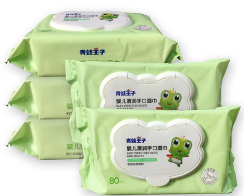 Ente ipoallergenico personalizzabile del bambino di Unscented Flushable che pulisce le strofinate bagnate del tessuto bagnato