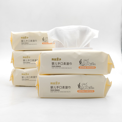 A fibra di bambù basata a pianta delle salviettine per neonati bagnate biodegradabili amichevoli di cura di pelle sensibile ECO