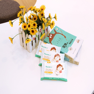 10pcs che pulisce le strofinate bagnate per il campione molle dell'OEM delle salviettine per neonati del materiale di Spunlace del bambino libero