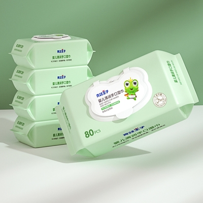 Strofinate biodegradabili di bambù su misura dell'acqua del bambino del tessuto naturale di Unscented dell'etichetta privata
