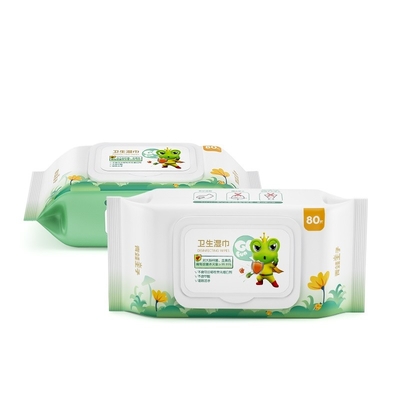 I bambini non tessuti dell'OEM 72pcs si preoccupano le strofinate bagnate eliminabili biodegradabili del cotone senza alcool