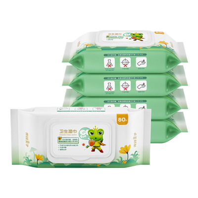 I bambini non tessuti dell'OEM 72pcs si preoccupano le strofinate bagnate eliminabili biodegradabili del cotone senza alcool