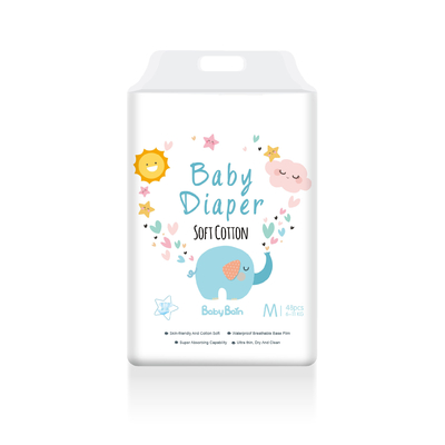 Produttore del pannolino eliminabile del bambino molle biodegradabile bianco neonato all'ingrosso del cotone