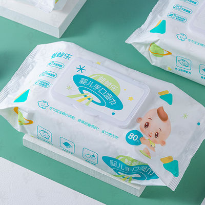 Strofinate bagnate dell'acqua eliminabile piccolo pacchetto puro d'imballaggio 80pcs di Spunlace