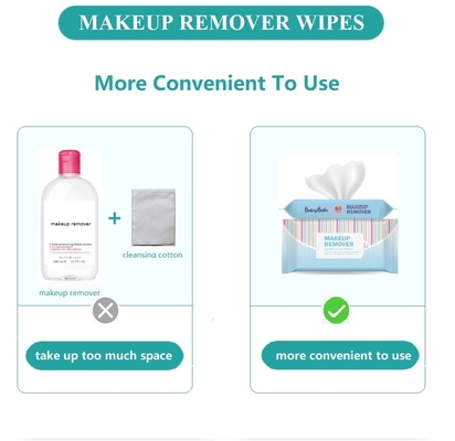 Il dispositivo di rimozione bagnato facciale di trucco del singolo pacchetto pulisce l'OEM dell'etichetta privata