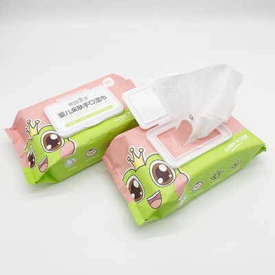 strofinate bagnate del bambino organico 80Pcs con il cappuccio di plastica Unscent senza alcool