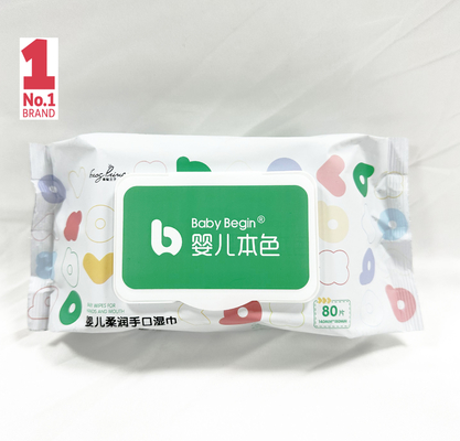 Di Spunlace del tessuto del bambino delle strofinate tessuto bagnato non eliminabile per il bambino