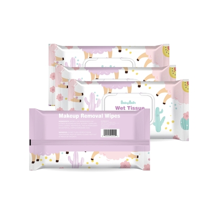 Quotidiano bagnato su ordinazione delle strofinate di Logo Disposable Cosmetic Makeup Remover usato per pulizia del fronte