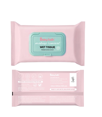 Più nuovo stile femminile all'ingrosso comporre per pulire le strofinate bagnate del dispositivo di rimozione delicato organico di trucco che puliscono le strofinate del fronte per la donna
