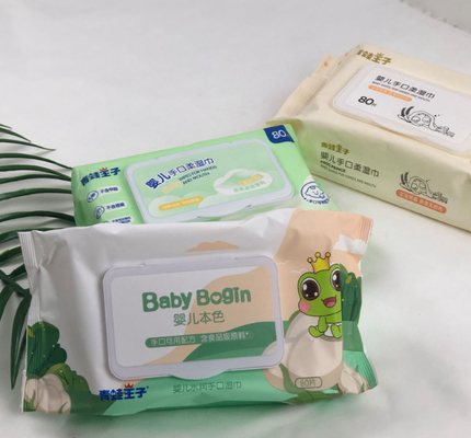 L'etichetta privata su misura ha compresso la spinta eliminabile degli asciugamani bagnati che pulisce le strofinate bagnate di plastica