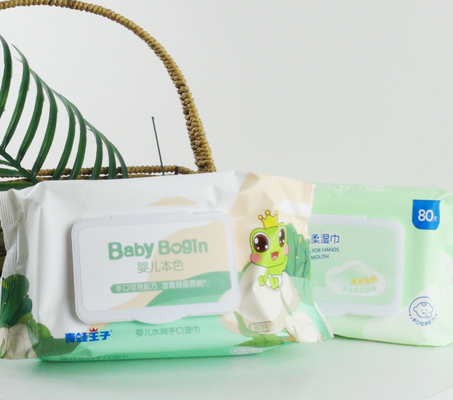 L'acqua su ordinazione del campione libero della salviettina per neonati pulisce le strofinate bagnate del bambino organico