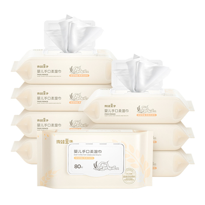 Strofinate bagnate spesse non tessute eliminabili su ordinazione del bambino della carta velina di Spunlace