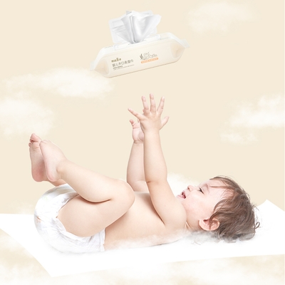 Ispessisca l'etichetta privata di Flushable delle strofinate bagnate eliminabili naturali del bambino biodegradabile