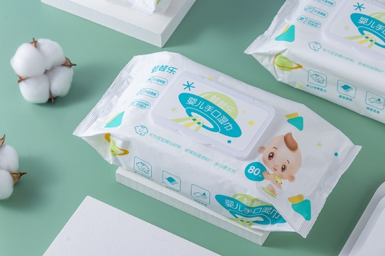 Ispessisca duro le strofinate naturali dell'acqua del bambino di Flushable senza alcool di plastica per pulire