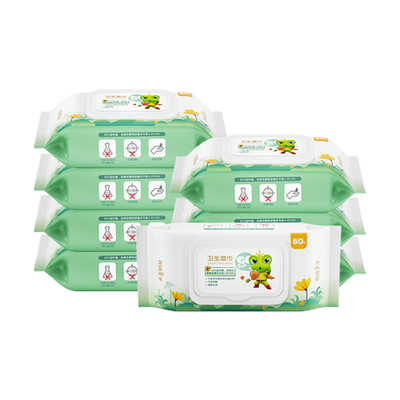 L'acqua di pulizia biodegradabile del bambino di 80 pc pulisce le strofinate bagnate eliminabili