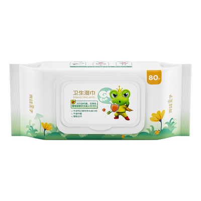 L'acqua di pulizia biodegradabile del bambino di 80 pc pulisce le strofinate bagnate eliminabili