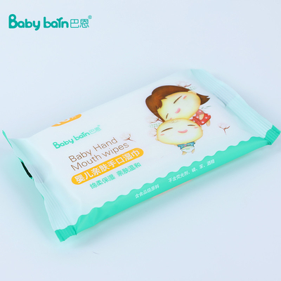 80pc per strofinate bagnate del bambino non tessuto su ordinazione del tessuto naturale della borsa biodegradabili ultra delicatamente