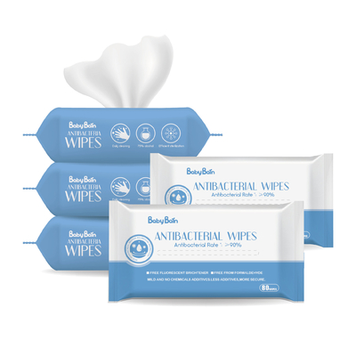 Spunlace non tessuto pulisce delicatamente le strofinate eliminabili adulte di Coverless della pelle del fronte
