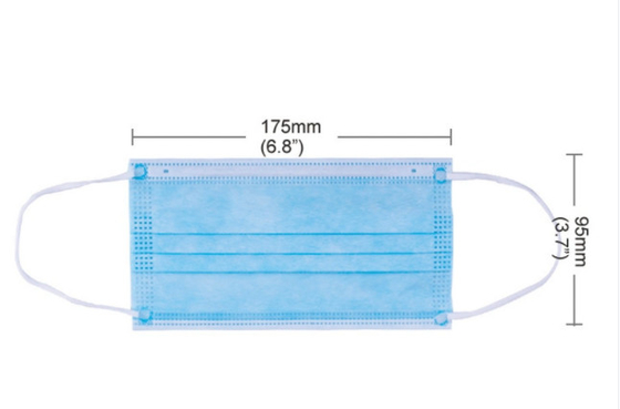 Maschera di protezione eliminabile di Earloop del grado farmaceutico Earloop elastico 17.5x9.5cm