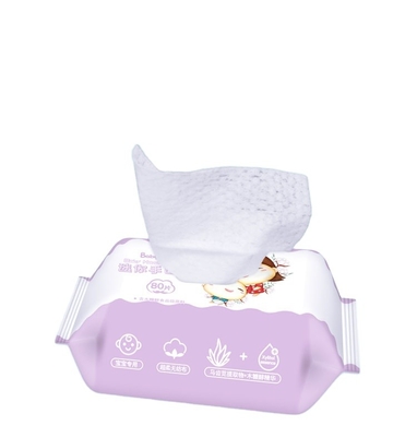 Strofinate bagnate eliminabili organiche naturali su ordinazione Spunlace di logo 40gsm non tessuto