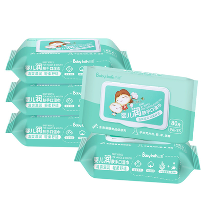 La mano e la bocca del bambino pulisce le strofinate bagnate eliminabili di formulazione acida debole pura dell'acqua del RO