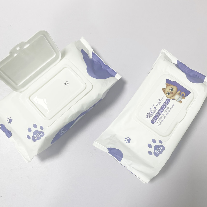 Strofinate bagnate 80pcs di Unscented del tessuto biodegradabile puro dell'acqua non per cura del bambino