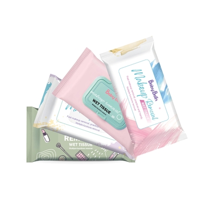 Quotidiano bagnato su ordinazione delle strofinate di Logo Disposable Cosmetic Makeup Remover usato per pulizia del fronte